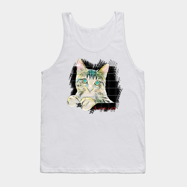 T-shirt for cat lovers Tank Top by Mustafata996